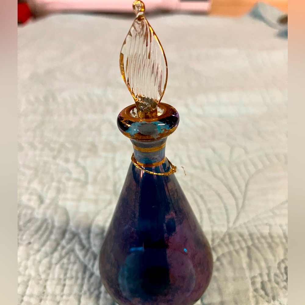VTG hand blown Egyptian glass perfume bottle